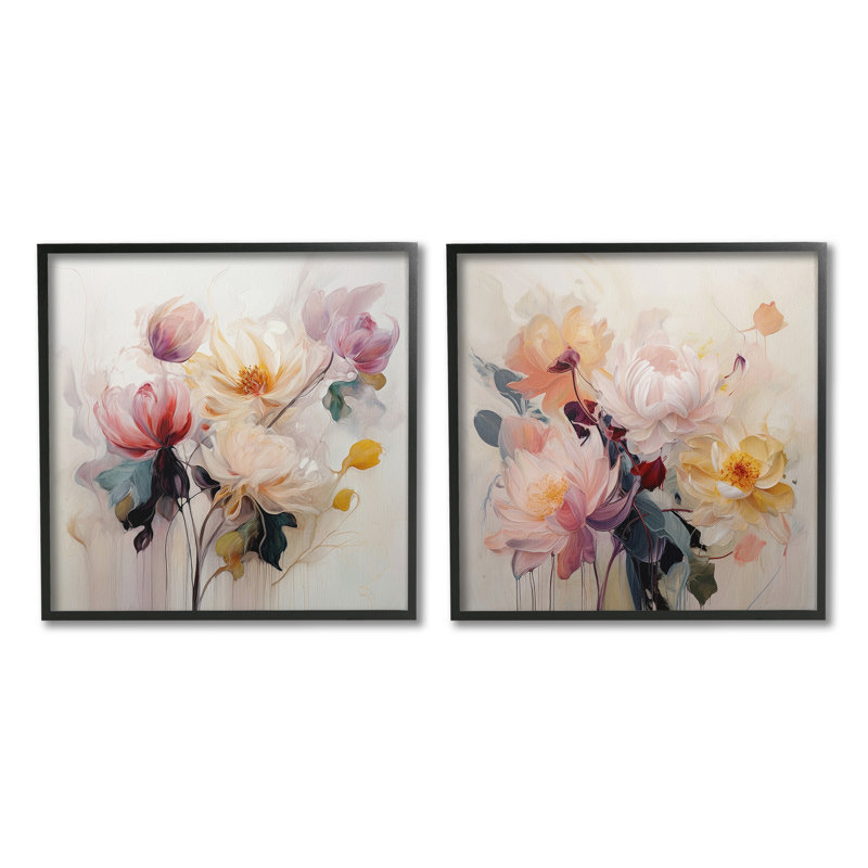 Doux fleurs par Irena Orlov, 2 pièces, H 24 po x l 24 po