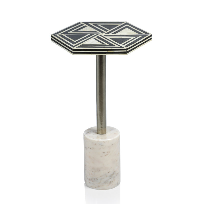 Wikieup Marble Top End Table