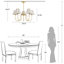 Lustre 5 lumières à intensité variable avec abat-jour en tissu Boho-1428618585