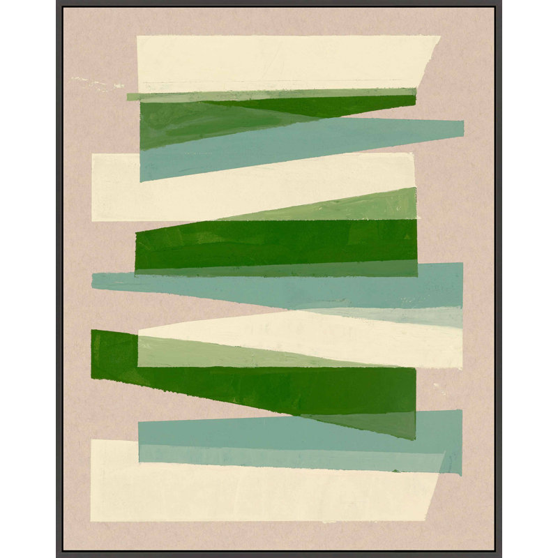 Greens Print by Andrea Stokes, Black Framed Canvas, 30" H x 24" W x 1.25" D