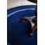 Tapis bleu en laine touffeté à la main-86654158