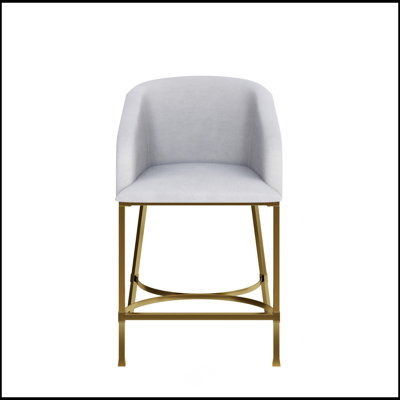 Tabouret de comptoir 26 po Hampton - Similicuir et structure en acier doré