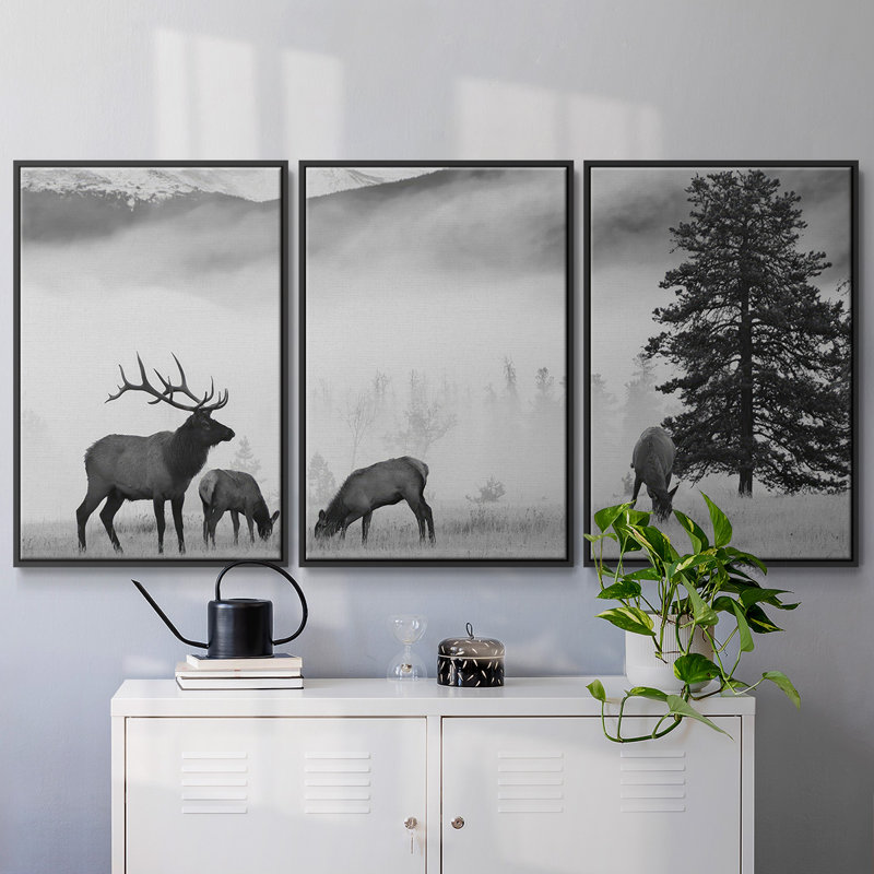 Élan de montagne 3 pièces, Noir, H 24 po x l 48 po x P 2 po