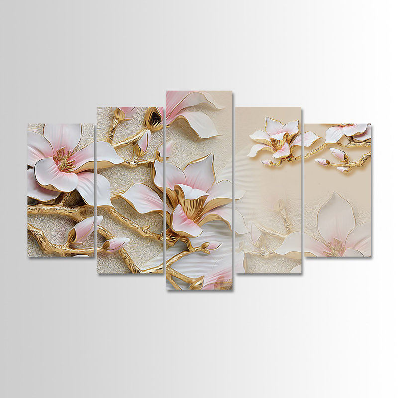Stunning 5-Piece Decorative MDF Wall Art Set, 39.4 x 23.6 inches | 100% MDF with 0.1 inch Thickness, UV Digital Printing | Perfect for Living Room, Bedroom & Office Decor, Stylish & Eye-Catching Design