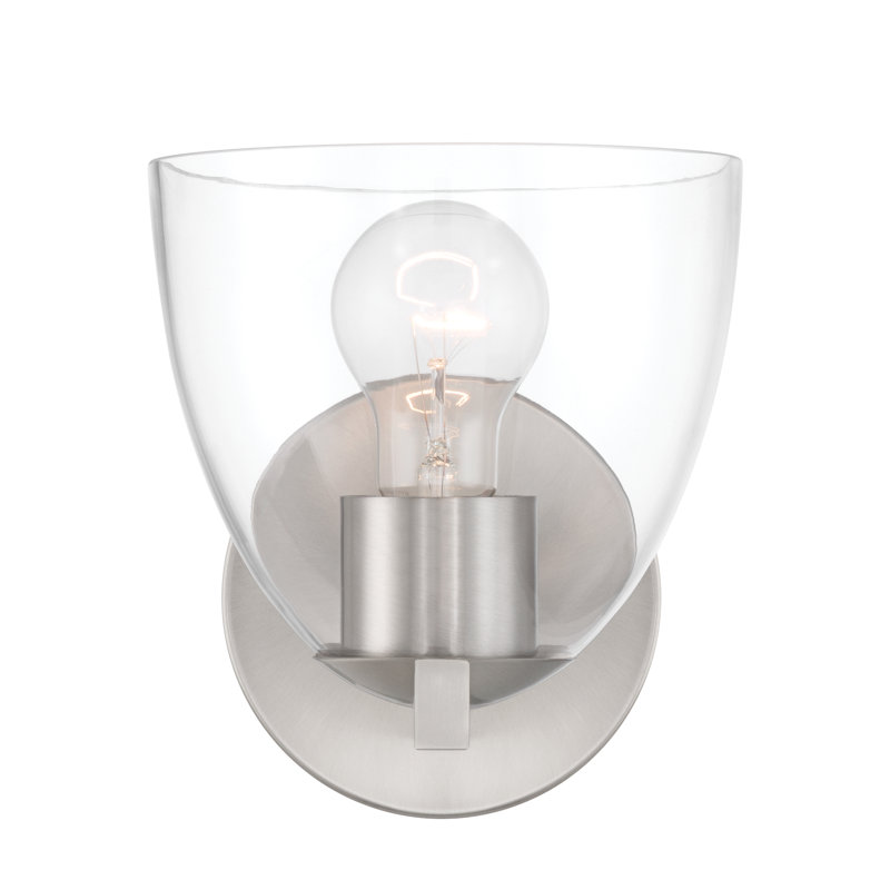 Noellea 7.5" High 1-Light Bath Sconce, Nickel