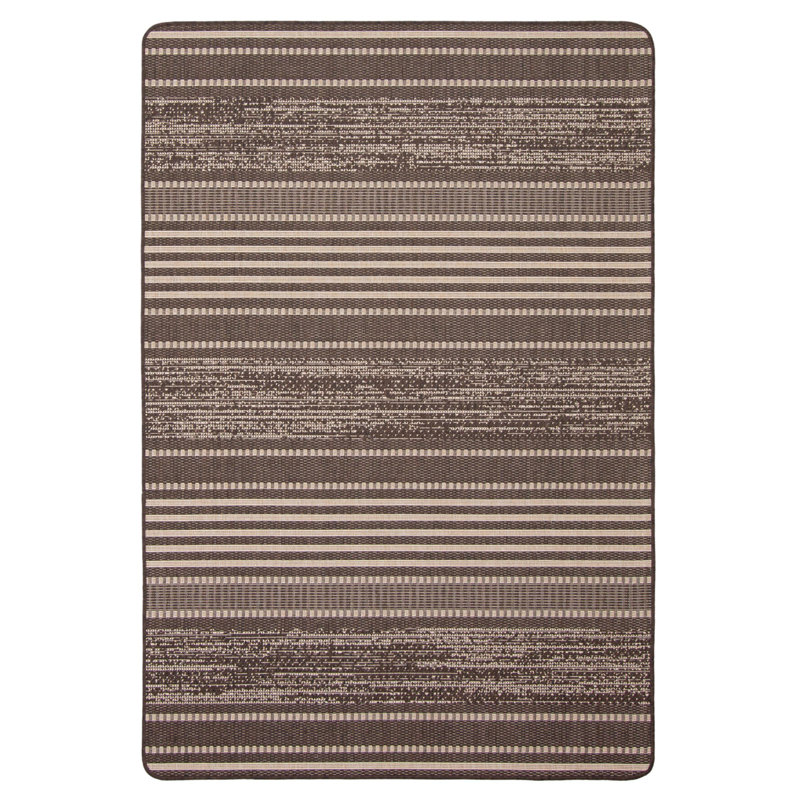 Tapis chocolat intérieur / extérieur Bralynn, Rectangle 4 pi 4 po x 6 pi 5 po