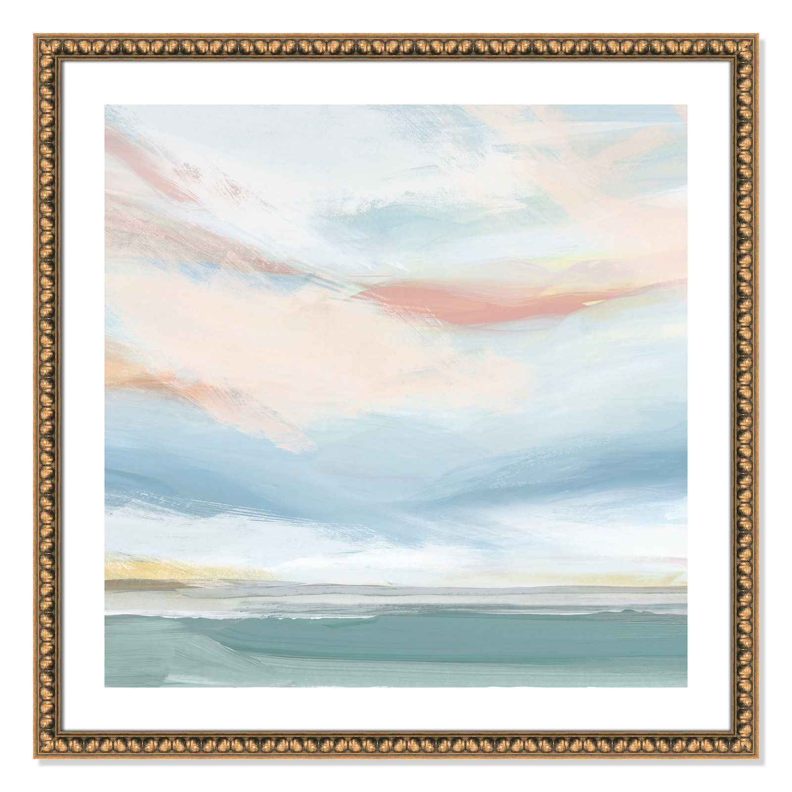 Delphi "Sweetness I" Painting by Isabelle Z, 33.25" H x 33.25" W x 0.88" D, Gold Bead Framed Paper