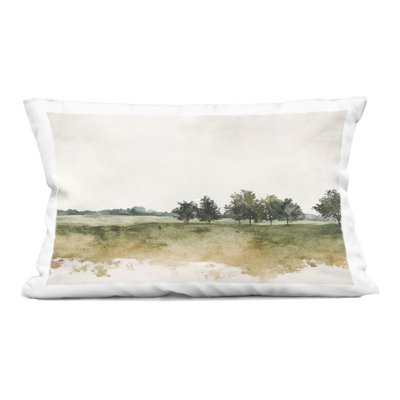 Earthy Still Woodland Decorative Printed Throw Pillow design by Mona Grace