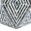Bureau d'écriture hexagonal noir et blanc, 16 x 14 x 18 po, console de patio traditionnelle, noir / blanc, bord de mer