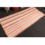 Kilim turc fabriqué à la main avec des rayures rétro, idéal pour un décor de style bohémien comme tapis décoratif