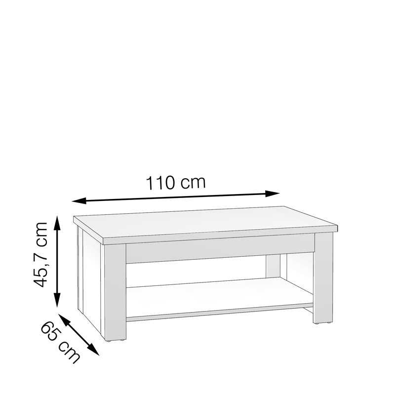 Lanham Lift Top Coffee Table with Storage, Vintage