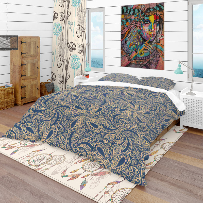 Ensemble de housse de couette en microfibre bleue, Housse de couette très grand + 2 taies décoratives