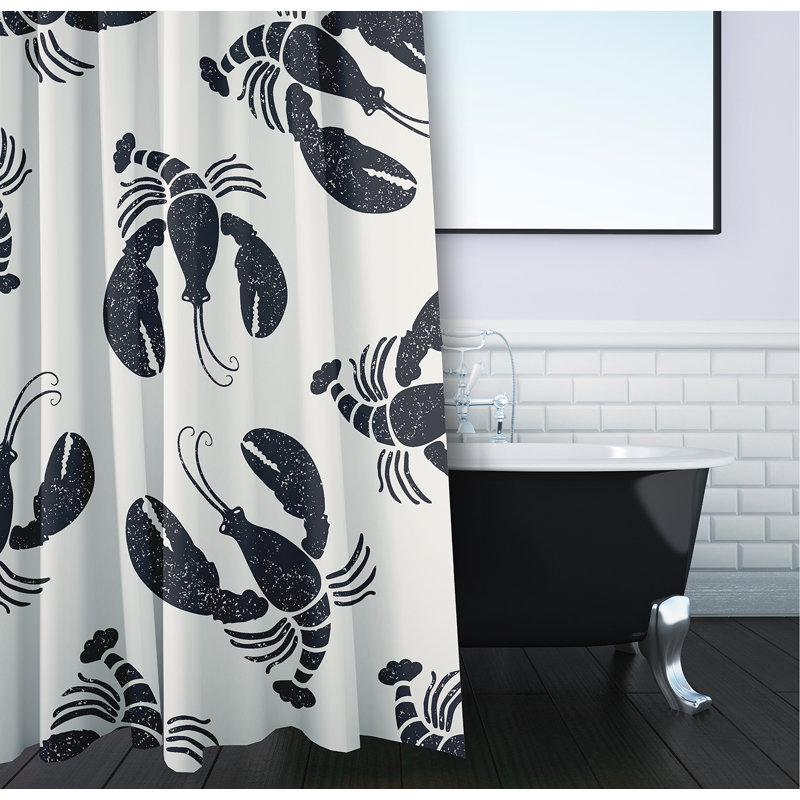 Rideau de douche Calipatria, Bleu foncé