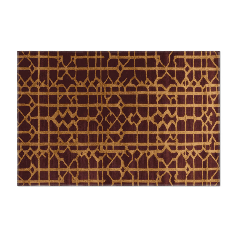Tapis noir intérieur et extérieur Trellis, Rectangulaire 2 pi x 3 pi