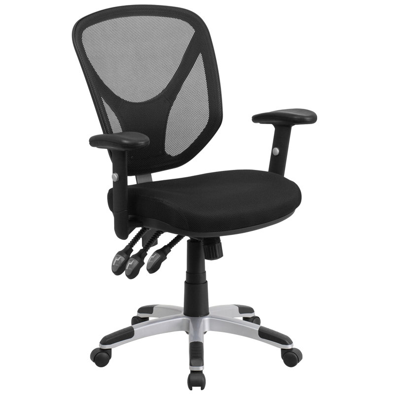 Bonavant Mid-Back Mesh Multifunction Swivel Task Office Chair with Adjustable Arms