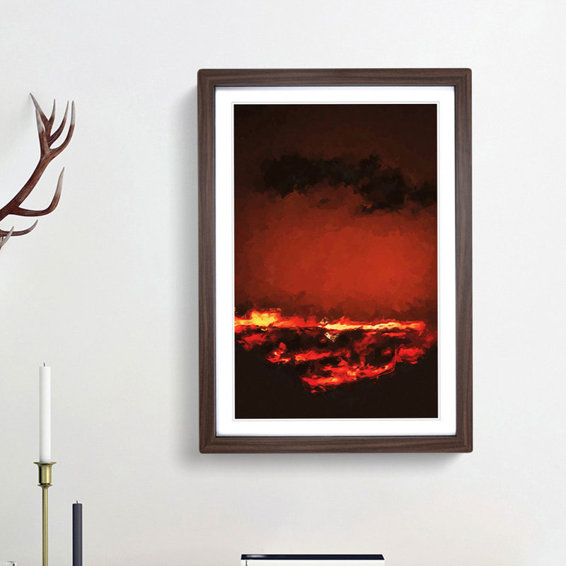 Clouds on Fire - Picture Frame Painting Print, Walnut Framed, 48cm H x 36cm W x 2cm D