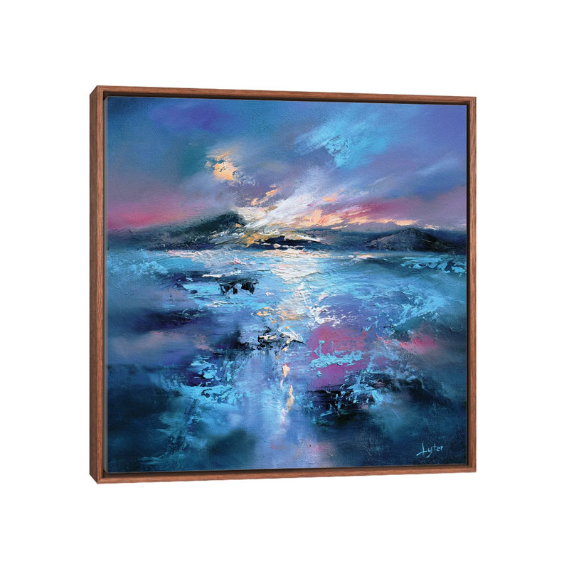 «Nightfall» par Christopher Lyter, reproduction d'art, Toile avec cadre en bois classique, H 18 po x l 18 po x P 1,5 po