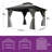 Outdoor Aluminum Hardtop Patio Gazebo with Curtain and Netting-93931796