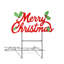 17" Merry Christmas Metal Yard Stakes - Waterproof Outdoor Decor
