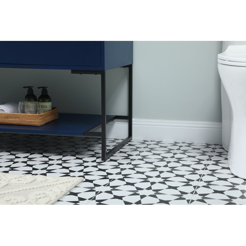 Ensemble de meuble-lavabo simple 40 po Rozell, Bleu