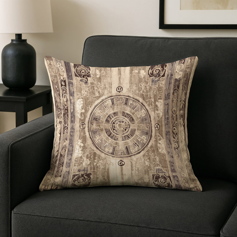 Cretan Harmony Indoor And Outdoor Throw Pillow, Square 20"