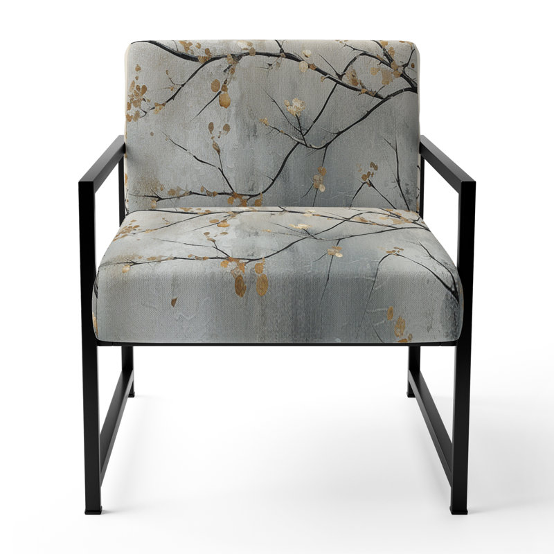 Chaise d'appoint en tissu Tree, Noir