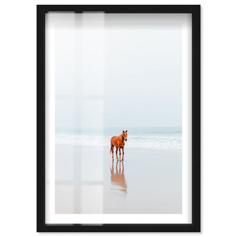 «Hazy Hooves Shadowbox» par Notoriart, H 55 po x l 37 po, Noir