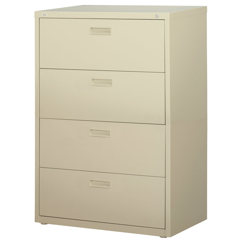 Putty 4-Drawer Lockable Lateral File Cabinet for Legal Size Files