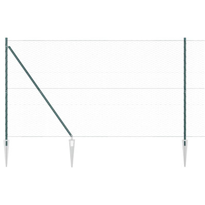 Vidaxl Fence With Posts PVC-Coated Steel