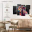 «Highland Cow» par Jude A, ensemble de 4 abstraits sur toile-93024395