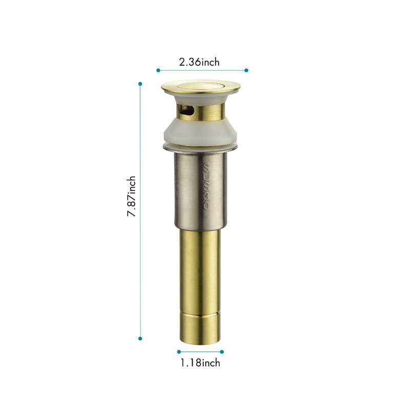 2-handle Bathroom Faucet with Drain Assembly, Brushed Gold