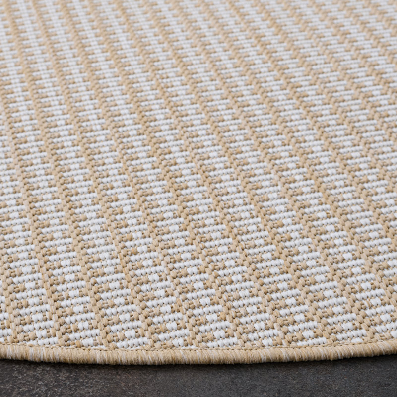 Terrace 802 Geometric Indoor/Outdoor Rug, Round 6'7"