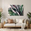 Art mural botanique en métal gris Calathea-1298979815