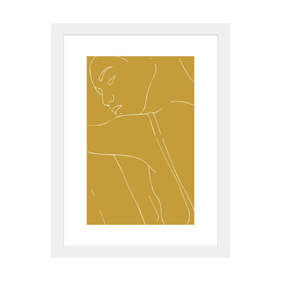 «Woman Outline Mustard», reproduction d'art