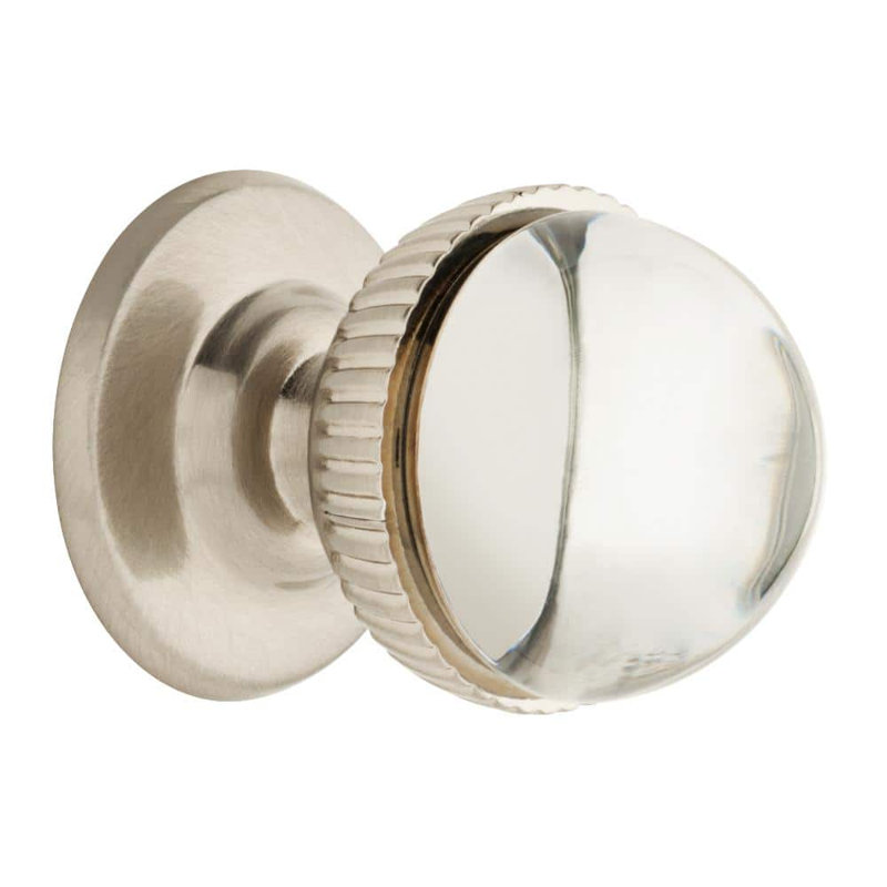 (Paquet de 5) Nickel satiné à bouton transparent de 1 3/8 po