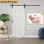 84"H Sliding Barn Door Solid Manufactured Wood Primed White Surface Interior Paintable Closet Pantry Doors With Hardware Kit(Included Soft Close)-130672045-130672049