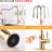 Brushed Gold Automatic Smart Kitchen Faucet, Touchless With Stable Motion Sensor And Pull Out Hands Faucet In Gold, Efficient Operation-184687881
