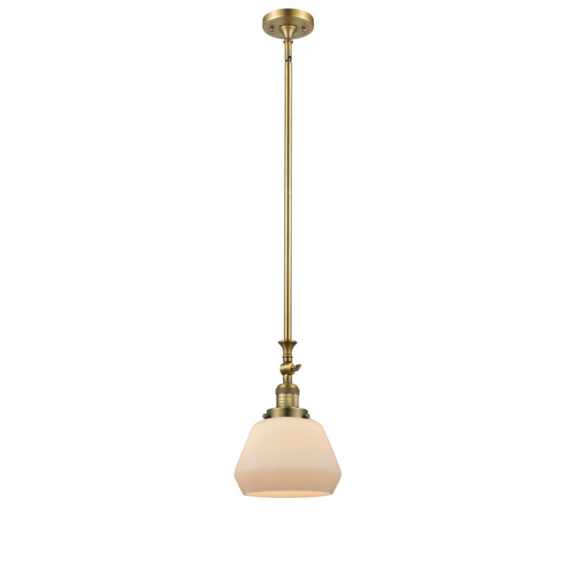Chill 1 - Light Single Pendant, Brushed Brass, Matte White Cased