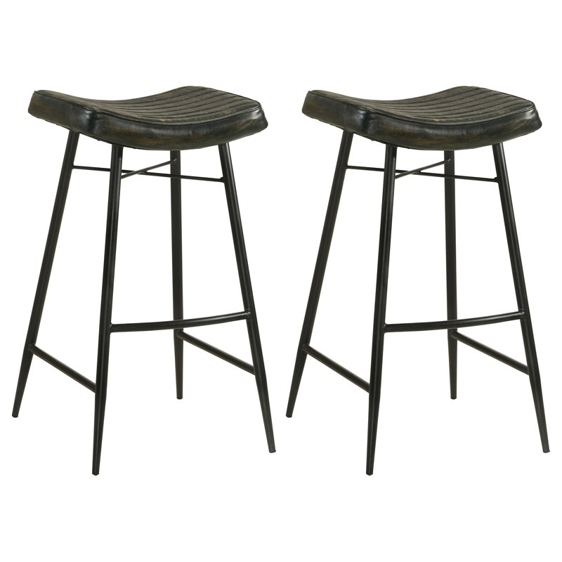 Tabouret de bar Amita, Espresso antique, H 31,5 po x l 18,5 po x P 19,5 po