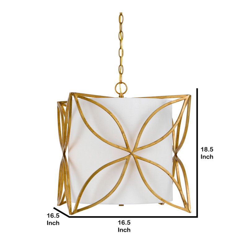 Lustre géométrique unique à 3 lumières Sheppard