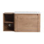 Meuble-lavabo mural de 40 po avec lavabo en céramique blanche, tablettes de rangement et 1 porte à fermeture en douceur-1336713127