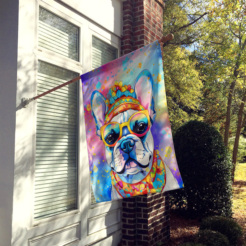 Drapeau de la maison Hippie Dawg, Rose, bouledogue français