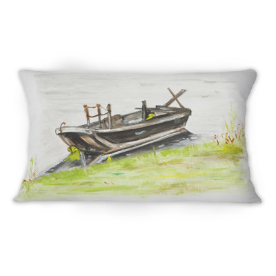 Coussin décoratif petit bateau par The Green Shore - Mission & Craftsman