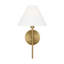 Chapman & Myers Ridgewood Bathroom Bedroom Wall Fixture With White Linen Shade-723490180-723490182-723490183