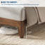 Base de lit plateforme en bois, lattes et pieds en bois robuste, support central en métal robuste-186043046-186043041