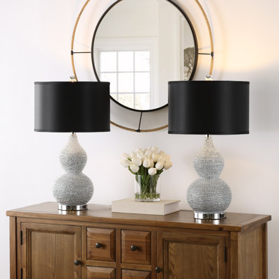 Ensemble de lampe de table perlée