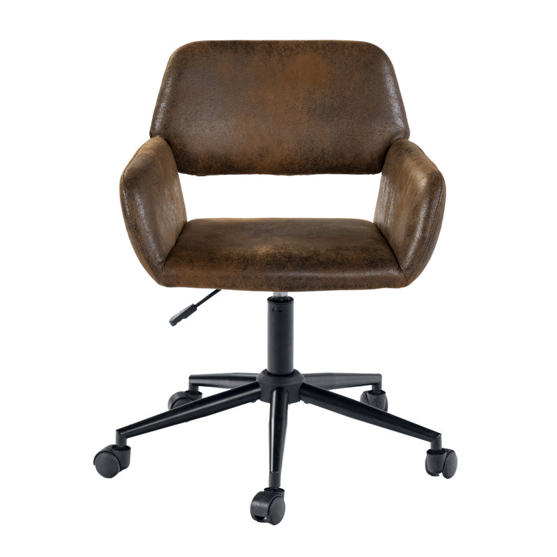17 Stories Adjustable Swiveling PC & Racing Game Chair, Brown