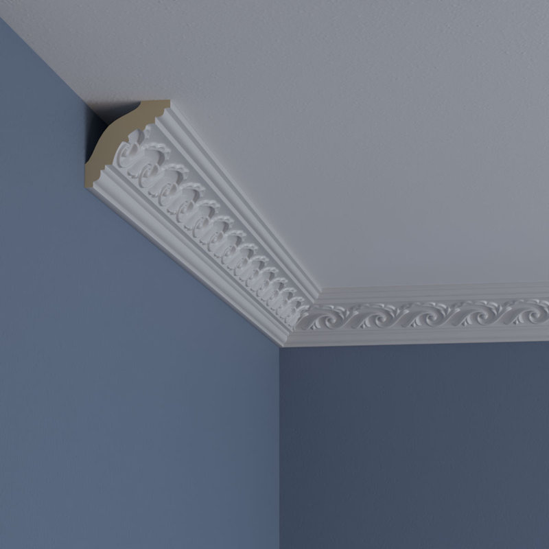 Versailles White Primed Urethane Crown Moulding 94.5 in
