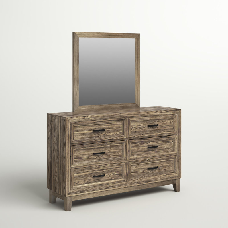 Commode 6 tiroirs Jordison avec pieds fuselés
