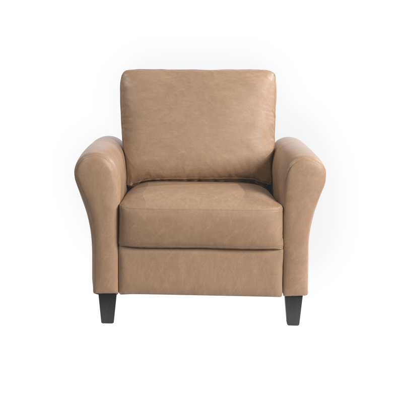 Fauteuil à accoudoirs évasés 33,75 po Ashfield, Microfibre/microsuède brun